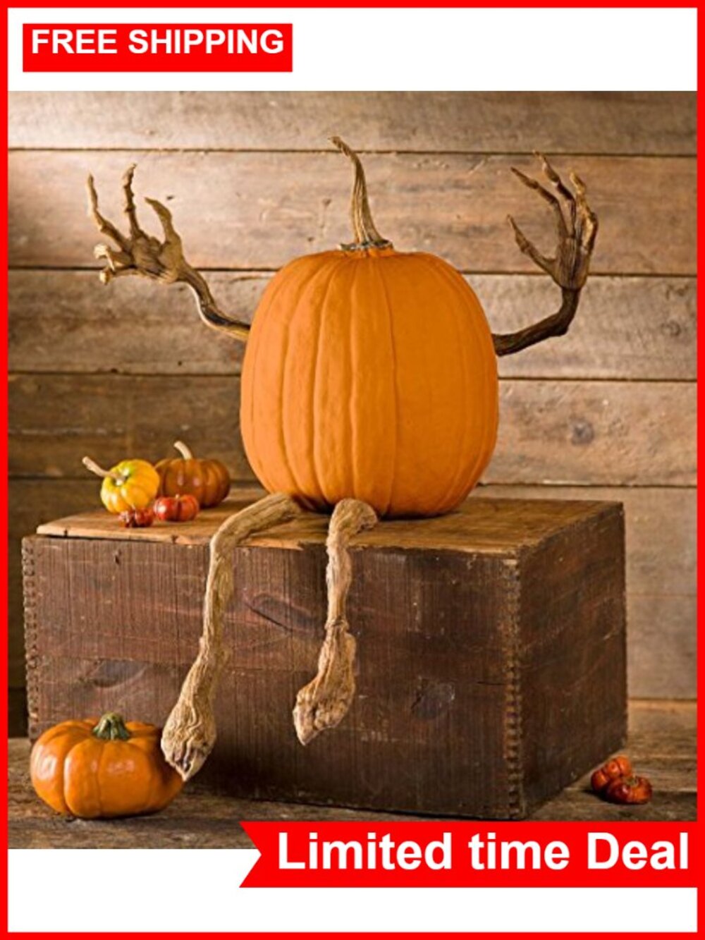 Bendable Pumpkin Arms and Legs Halloween Decor Set of 4